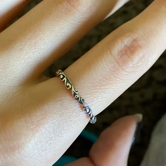 🆕Sterling Silver Carved Stack Ring. - Picture 8 of 14